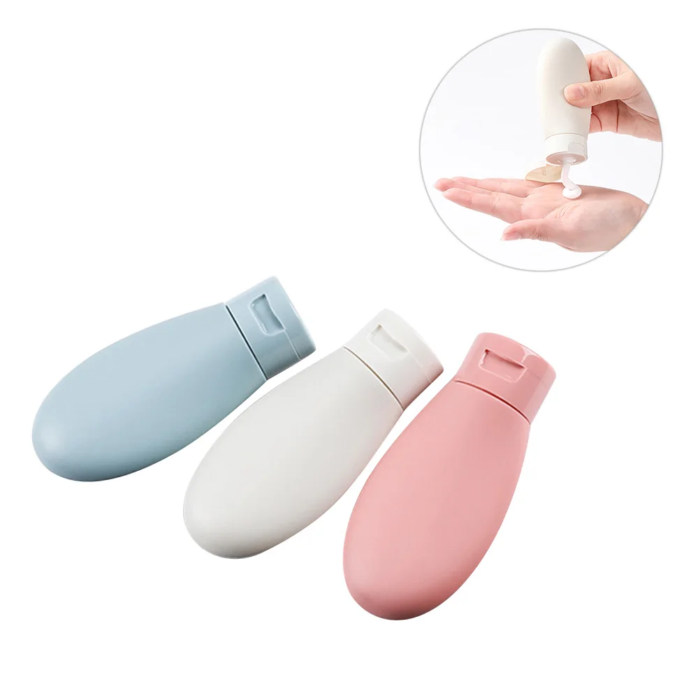 

3Pcs Shampoo Lotion Bottle Portable Plastic Refillable Container Travel Toiletries Storage Lotion Container