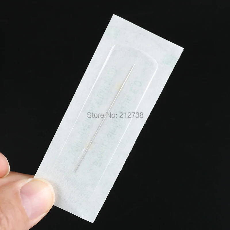 Free Shipping 1RL 500Pcs Sterilized Stainless Steel Permanent Makeup Needles Normal Needles Eyebrow-Tattoo Needles