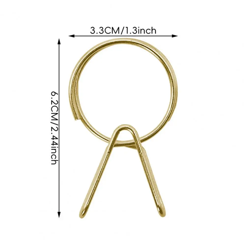 Effortless Key Attachment 1 or 2 Pcs Stainless Steel Key Clip Clamp Easy Installation Key Organizer Accessory Durable Split Ring