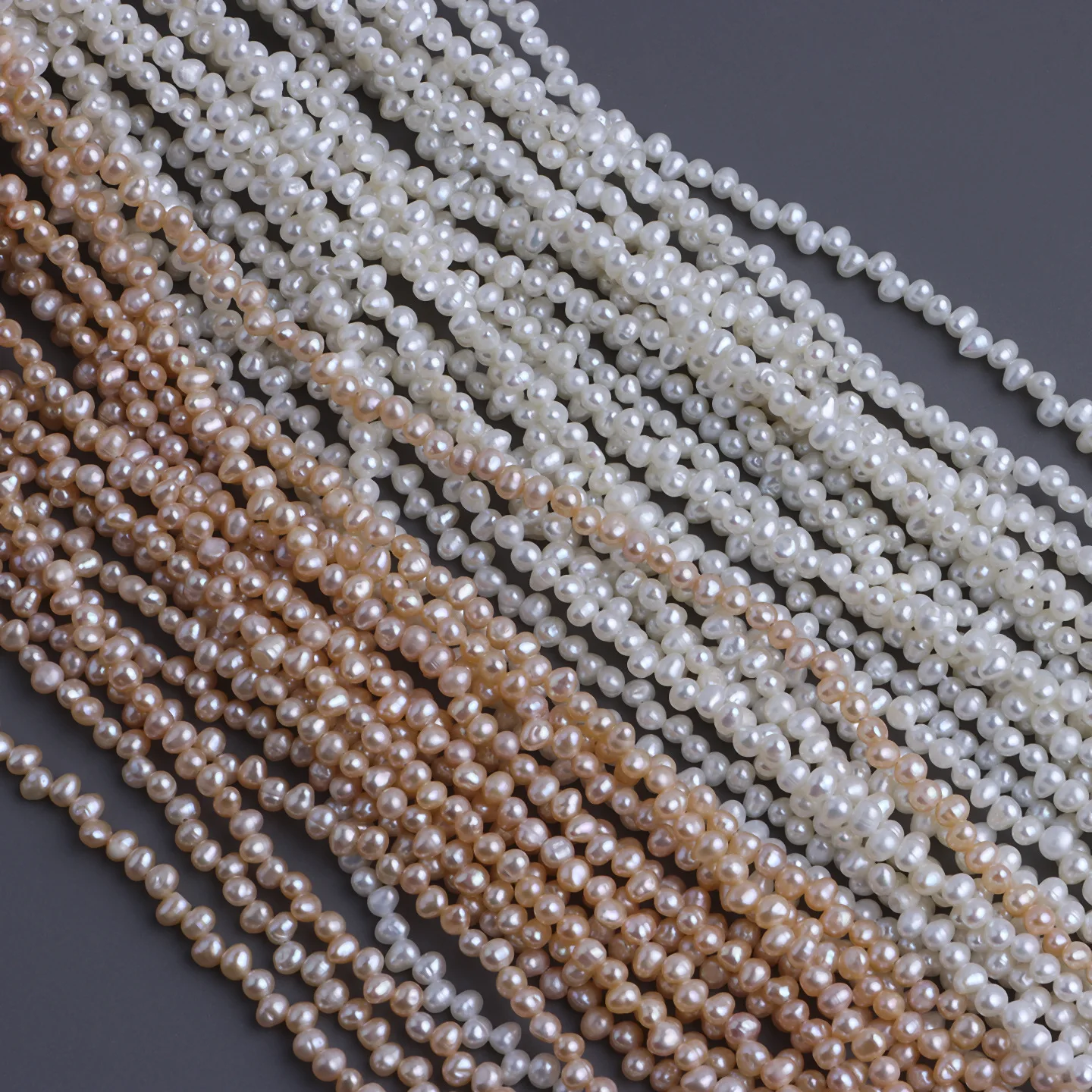

Cost-effective 3-4mm Two-eight-hole Millet Beads Natural Freshwater Seedless Pearls Work in Progress DIY Jewelry Accessories