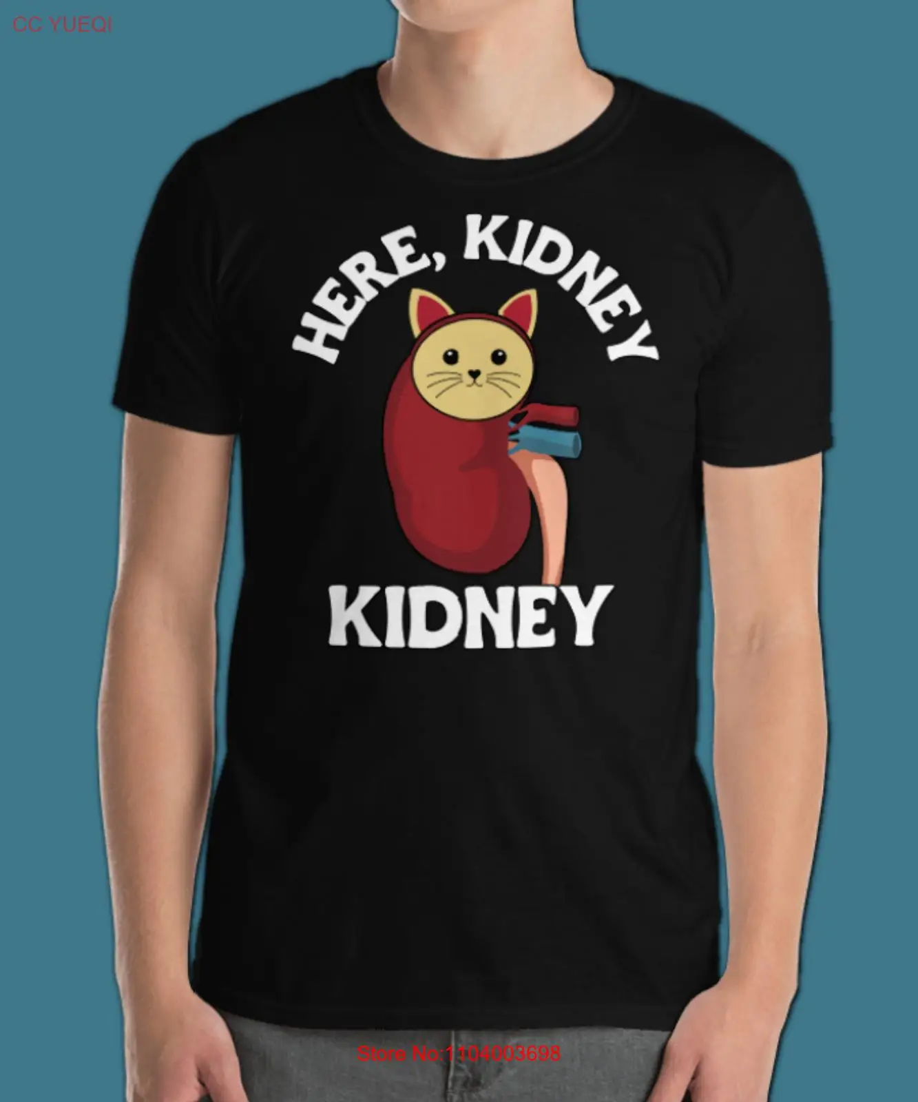 Funny Kidney Donor Or Transplant Here Kidney Kidney Cute Cat Pun Unisex T-Shirt