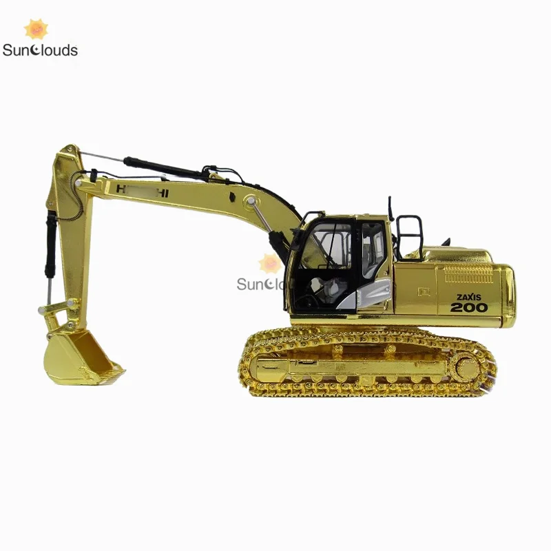 For Hitachi Model Toy Alloy 1:50 Scale Model ZAXIS Golden Commemorative Edition ZX200-6 Excavator Die Cast Model Toy Car