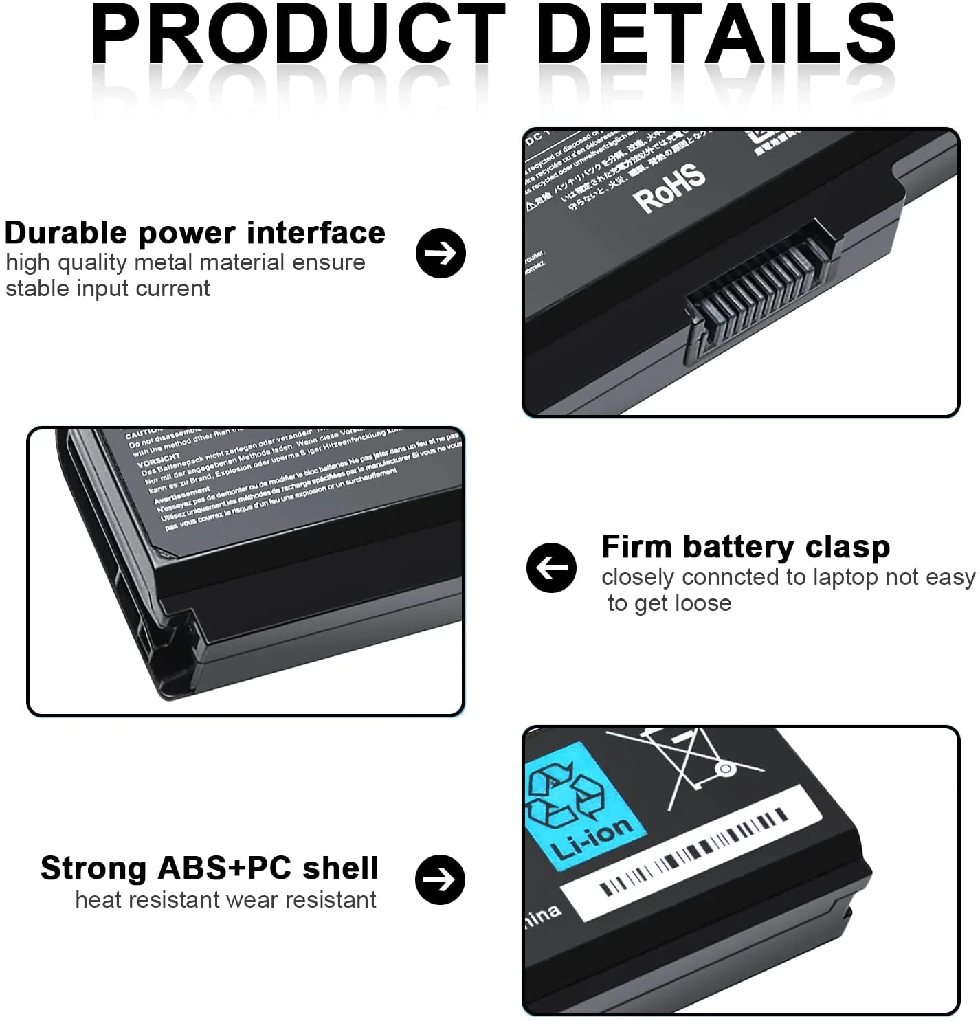 JGTM-substituição da bateria do portátil para Toshiba Satellite, L750 Series, PA3817U-1BRS, C655, C675, C675D, L645, L645D, L655, L655, L655, L655, C660