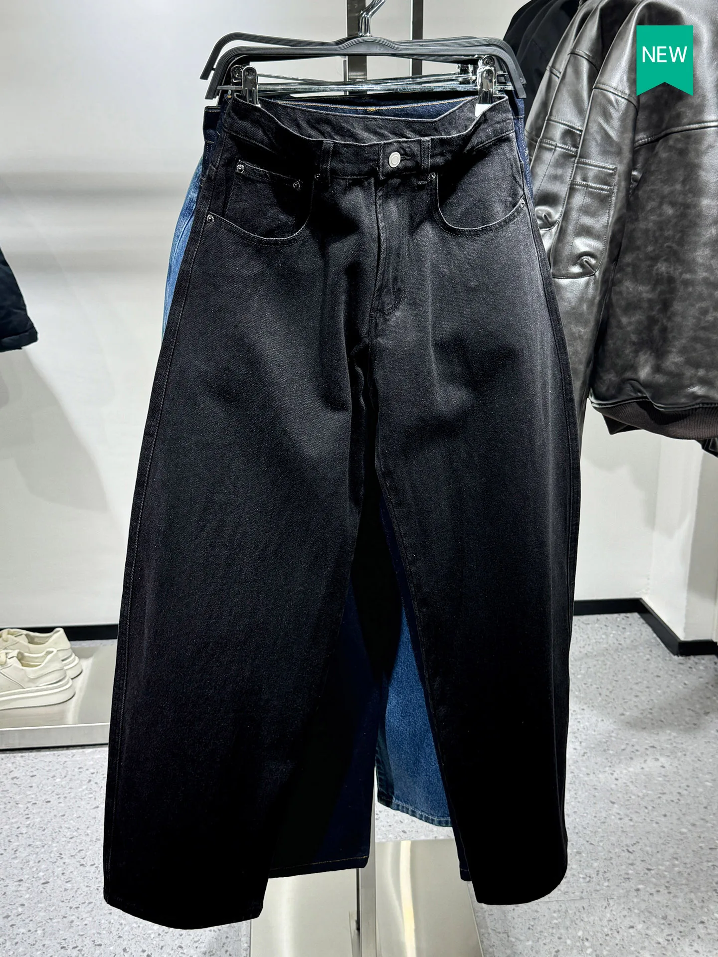 

Retro Waed Cotton Casual American Sle Men's Wide Leg Jeans New Autumn Faion Loose Fit Straight Tube Trousers