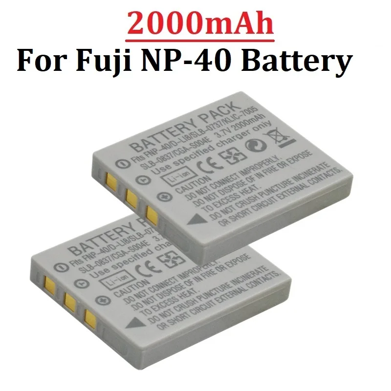 NP-40 NP40 2000mAh Battery for BENQ DLI-102 FUJIFILM KODAK KLIC-7005 PENTAX D-LI8 D-Li85 SLB-0737 Battery FNP-40