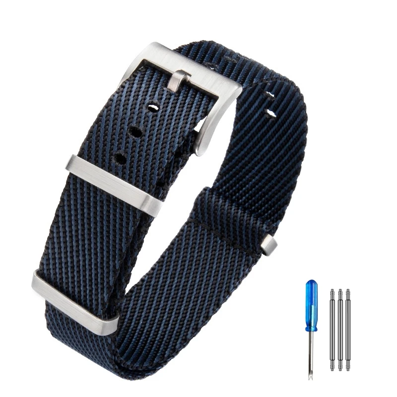 20mm 22mm Geometrisches Design Nylon NATO Canvas Uhrenarmband für Herren und Damen, Gewebtes Musterband, Universelles Tudor Armband Ersatzteil – Detail 11
