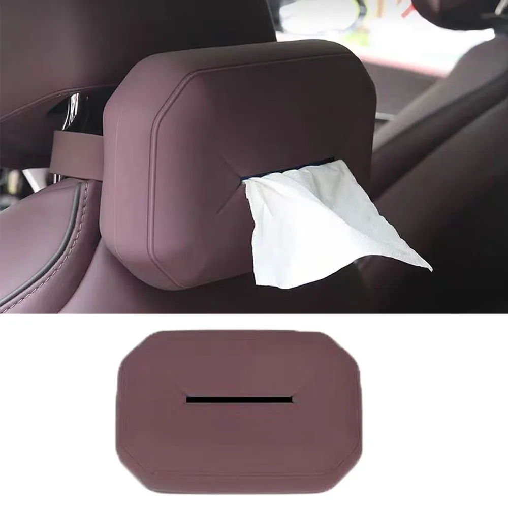 

Подходит для Denza Z9GT 2025 2026, силиконовая сумка для салфеток, многофункциональная бумажная коробка, модификация интерьера, автомобильных принадлежностей