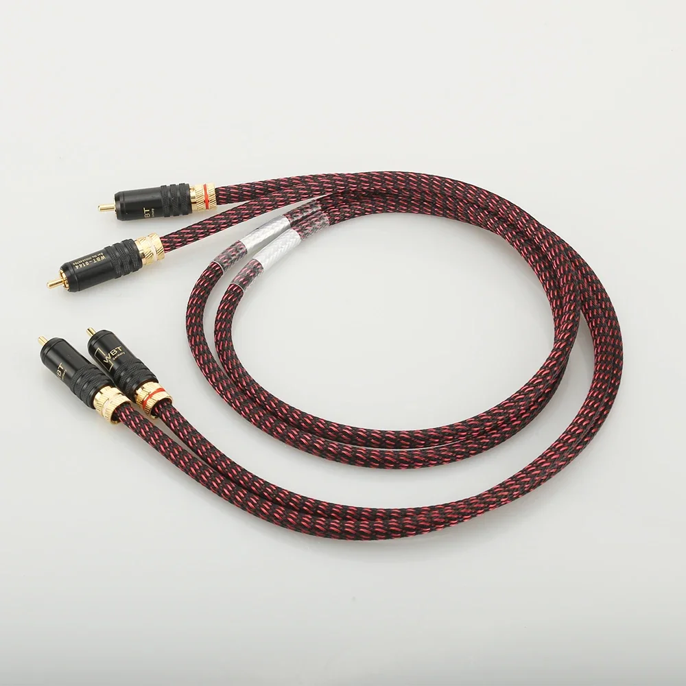 Audiocrast Hi End HIFI RCA Audio Cables Copper Tin Sleeves WBT0144 RCA Plug Cable for Superior Sound Quality