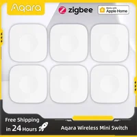 Aqara-Mini interruptor inalámbrico inteligente, botón de Control remoto Zigbee para seguridad del hogar, Control de una tecla Compatible con la aplicación Homekit