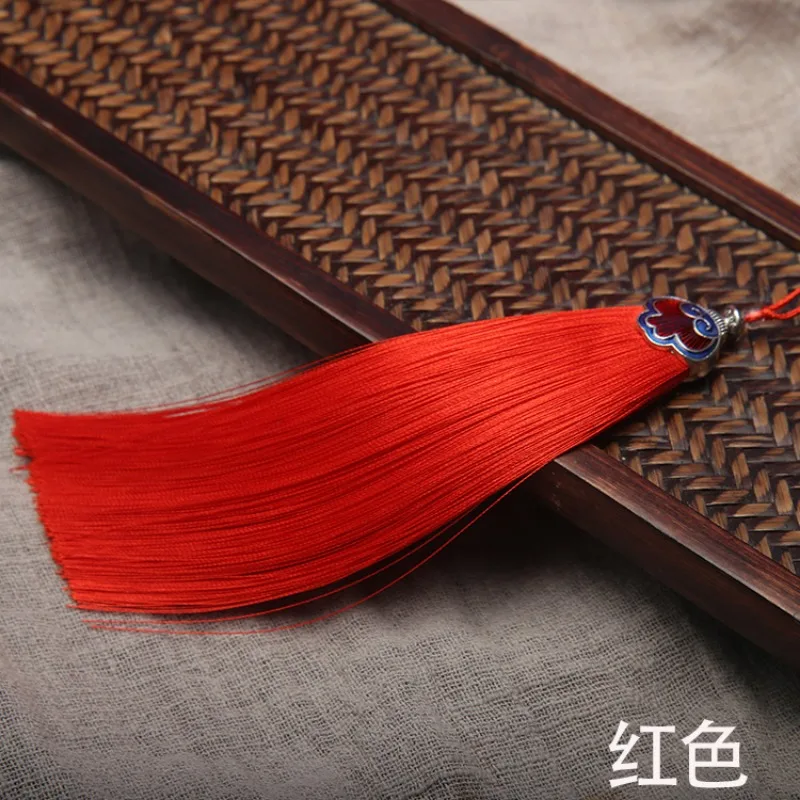3Pcs 13cm Silk Tassel Charms Brush Tassels With Antique Silver Caps For DIY Jewelry Making Handmade Earrings Pendant Accessories