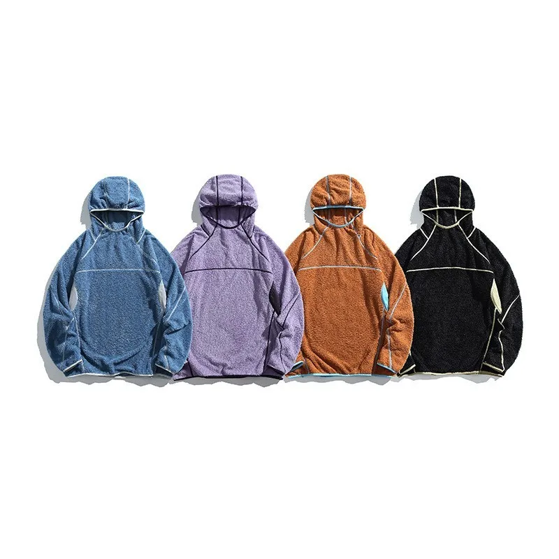 

Зимняя толстовка с капюшоном и капюшоном для лица, повседневная уличная одежда, обычная тонкая толстовка для прогулок на открытом воздухе