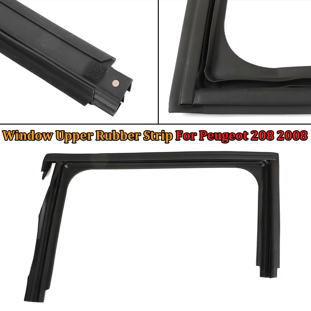 

For 4 Door Peugeot 208 2008 Car Window Upper Rubber Strip Sealing Door Glass Lifter Guide Groove Mud Trough Rubber Strips