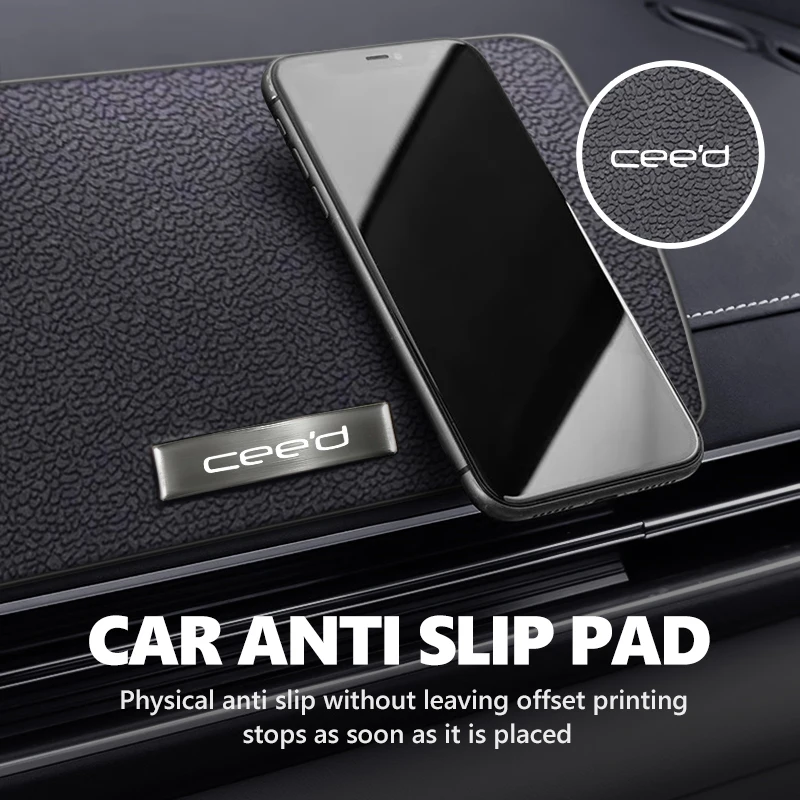 1PC Car Logo Rubber Anti-Slip Pad Auto Dashboard Phone Stand Non-Slip Mat For KIA Ceed Sportage Rio Proceed K5 Optima Sedona