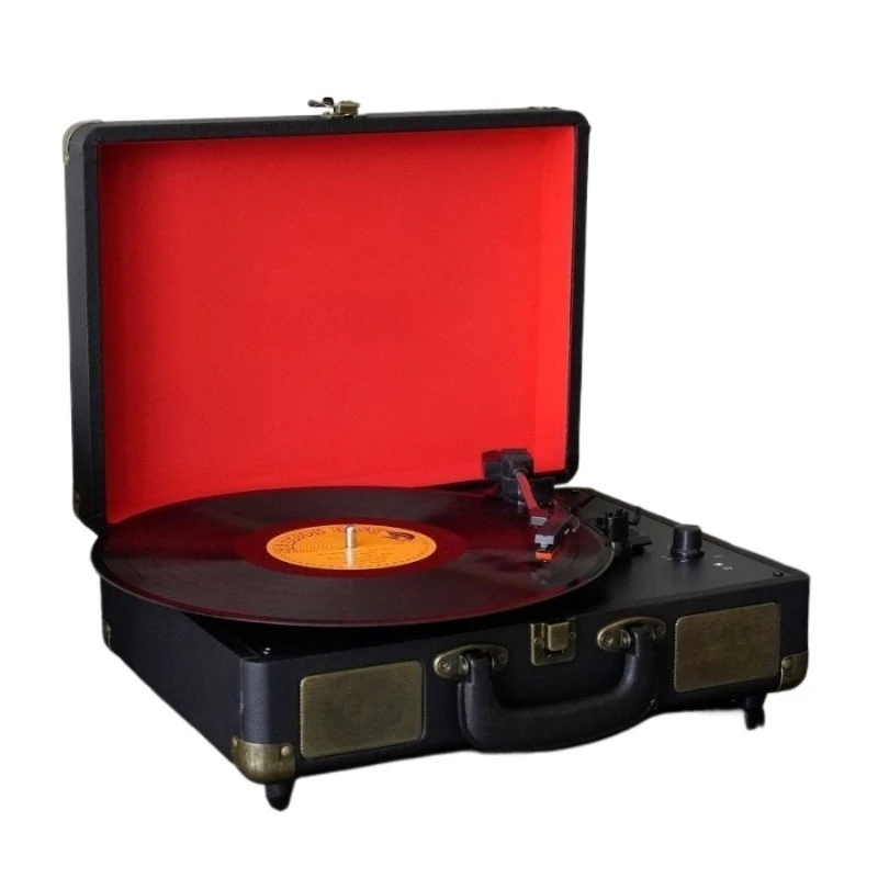 For Vinyl Record Player Retro Phonograph Record Player Bluetooth Audio Speaker Living Room European Ornament Gift