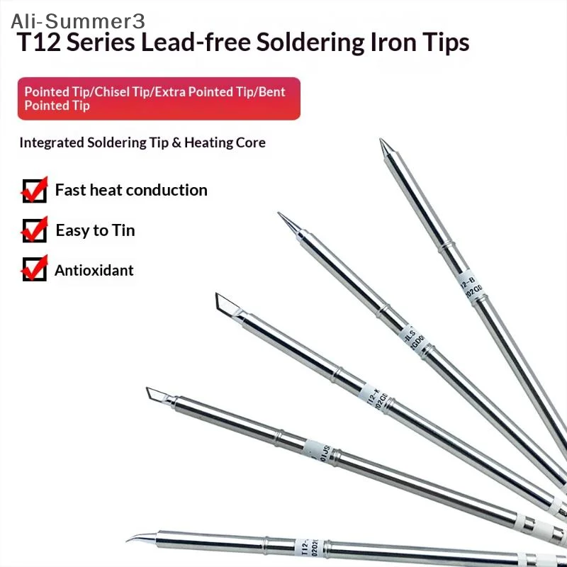 T12 I ILS J02 JL02 K KU Soldering Iron Tips For Hakko Fx951 DIY T12 Electric Soldering Iron Soldering Station Welding Tools
