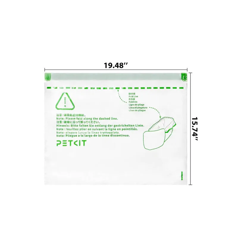 PETKIT Replacement Trash Bag For Puramax 2/PUROBOT Max Pro Automatic Cat Litter Box-1-5 Rolls Waste Bags