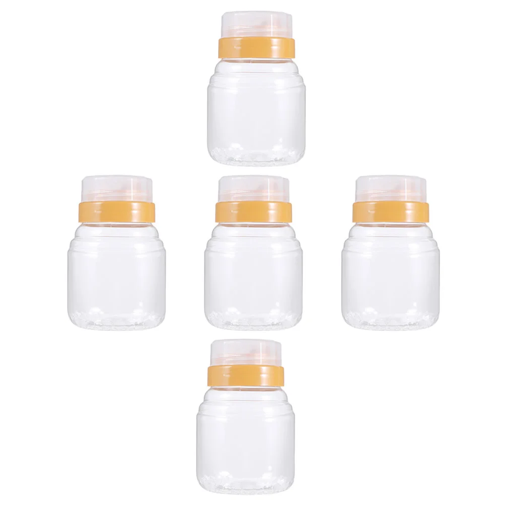 

5 Pcs Honey Bottle Glass Jars Lid with Lids jar Pot Containers Empty Bottles Filling