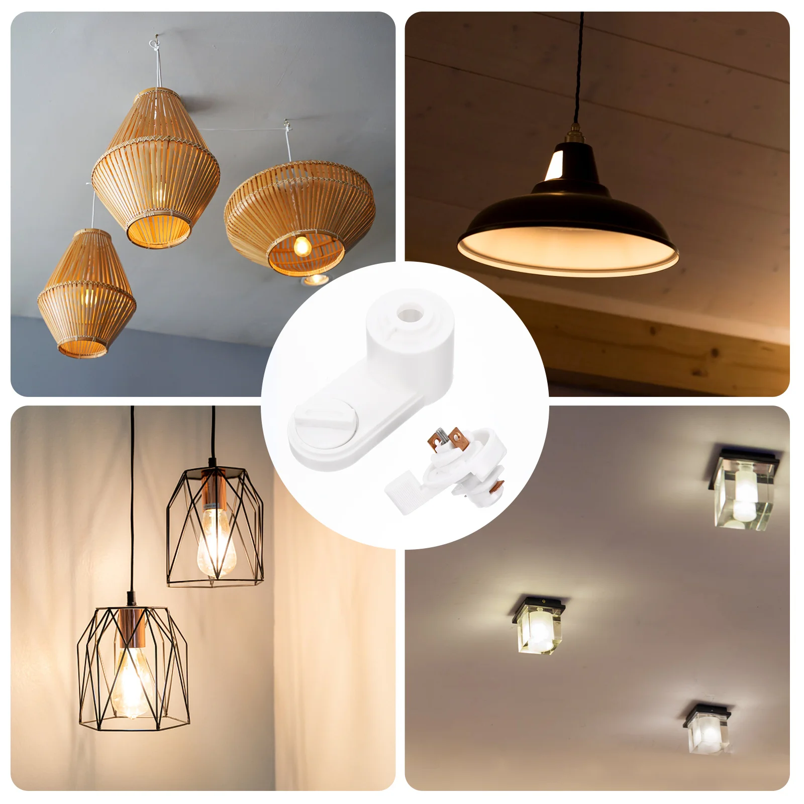 Track Light Head Lighting Acessórios, Track Connector Adapter, PC Track Light Adapter