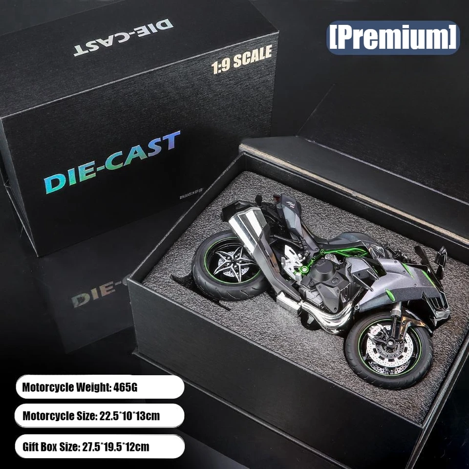 1/9 KAWASAKI H2R Ninja Toy Motorcycle Miniature Diecast Metal