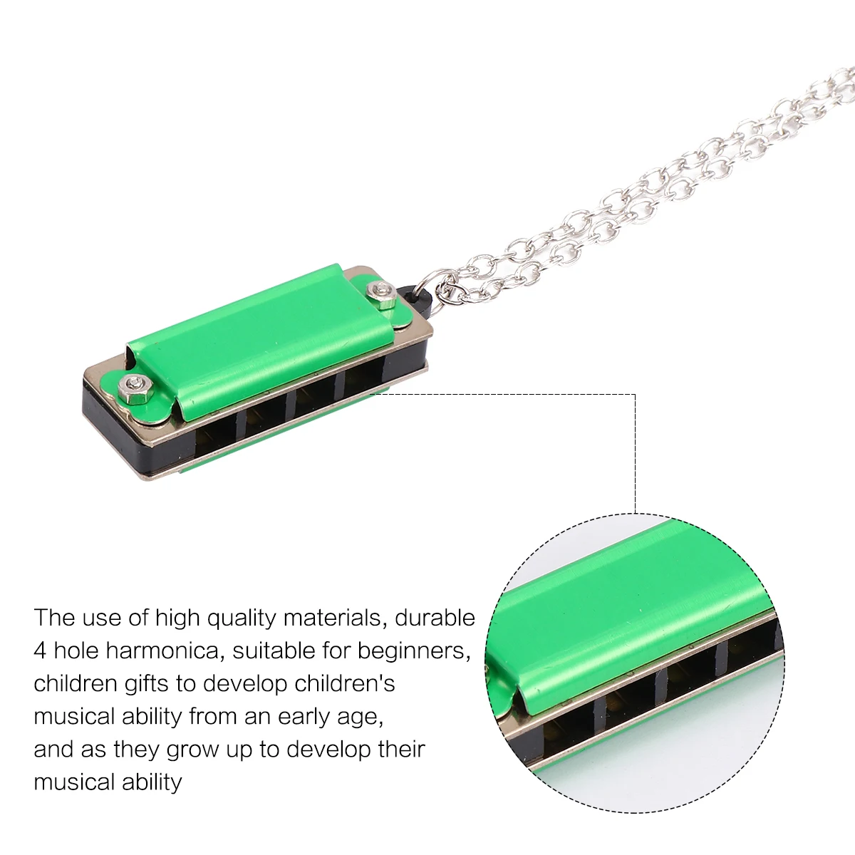 

2 Pcs Organ Music Musical Instruments Harmonica Pendant 4 Hole