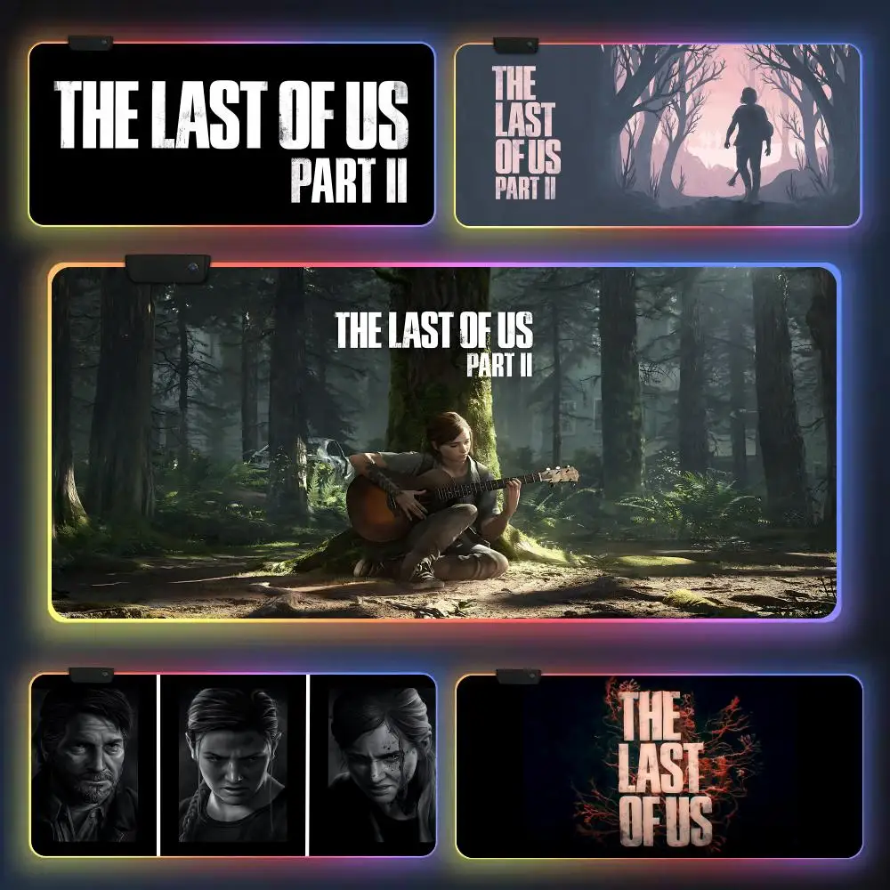 T-The Last of Us Parts IIGames Mouse Pad CS-GO anime character luminous super large RGB office game competitive keyboard pad