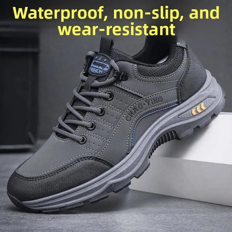 Men's Outdoor Climbing Sport Shoes Fashion Casual Para Anti-slip Wear-resistant Travel Shoes Low Cut Flat Heel round Toe