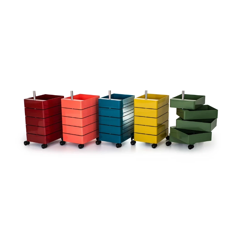 

Cart storage cabinet mobile rotating storage container multi-level cabinet