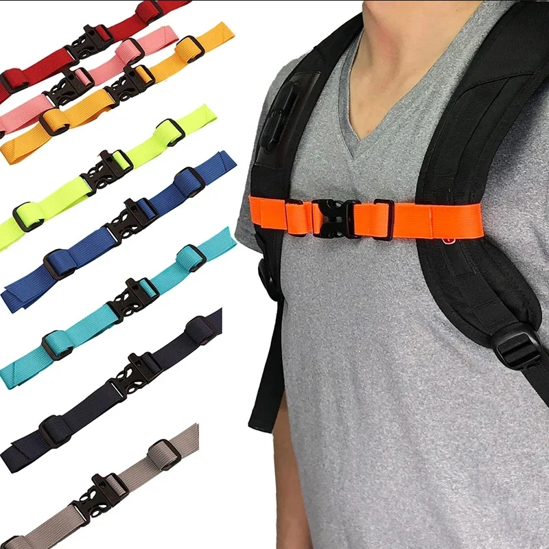 Adjustable Backpack Sternum Strap XD0002 Polyester Anti Slip Chest Strap Shoulder Fixing Belt Multi Color Backpack Accessory