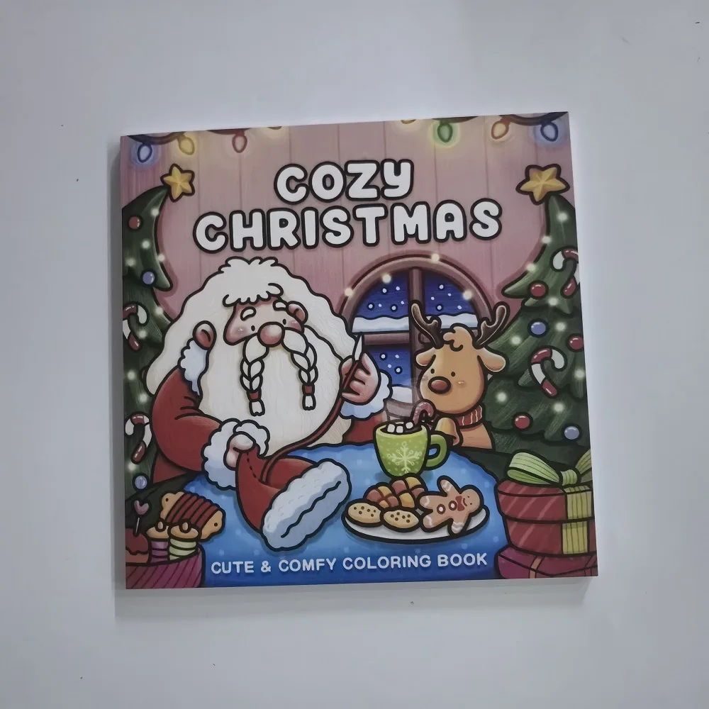 Удобная рождественская книжка-раскраска: идеально подходит и осознанное развлечение! Идеальный родителей - склеивание/погружающий цвет. на Рождество и праздники