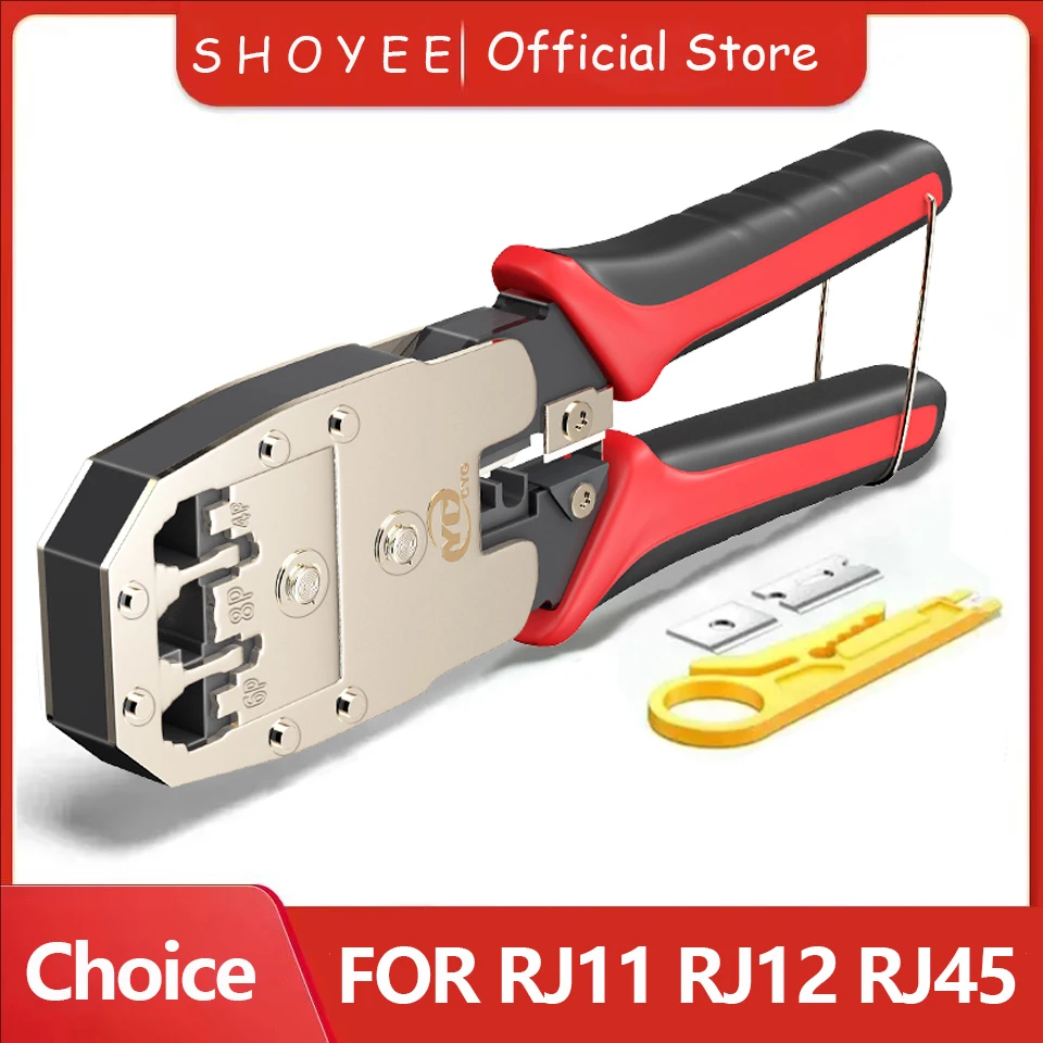 

RJ45 Щипцы RJ11 RJ45 Обжимной инструмент Ethernet Сеть LAN Кабельные щипцы Резак для зачистки плоскогубцев для 6P 8P RJ11 RJ12 RJ45