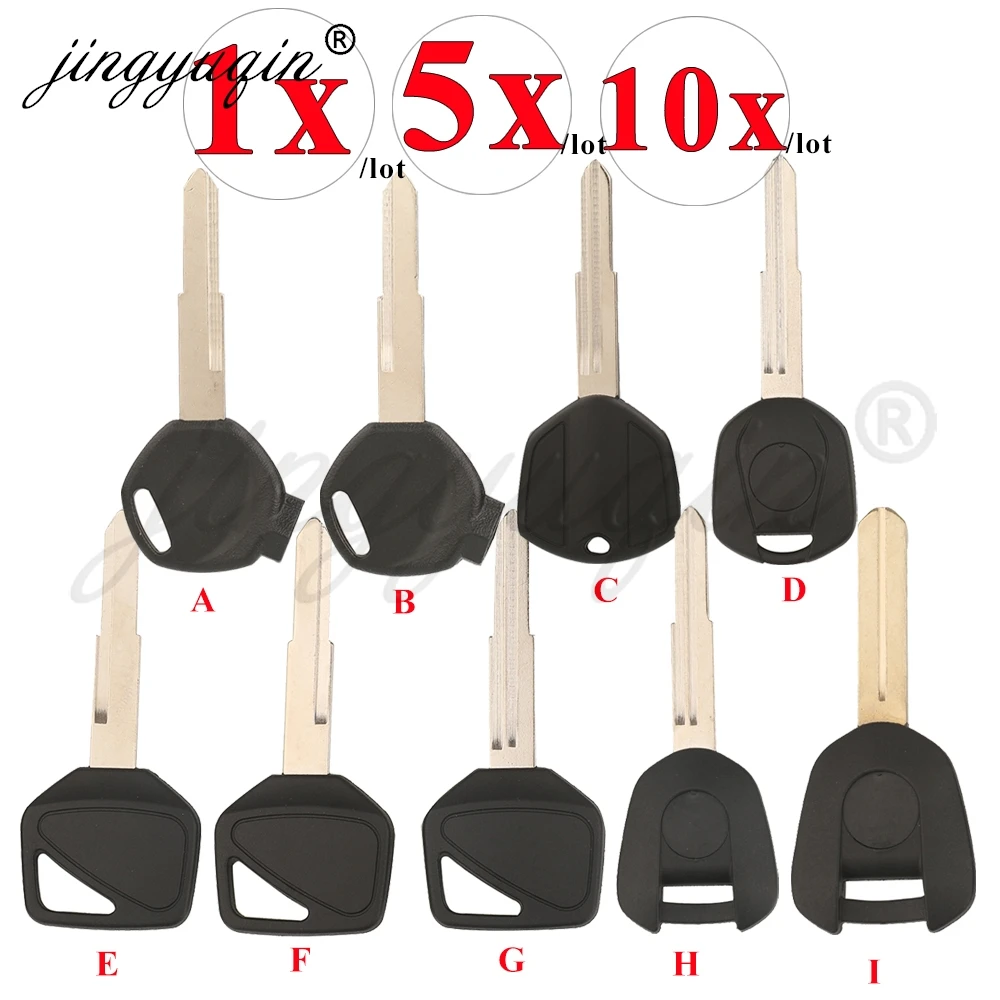 1/5/10PCS for Honda CBR650 CB500 CBR1100 VTR1000 MN4 Motorcycle Scooter Anti-theft Embryo Chip Less Key Shell HON42/HON70/HON77