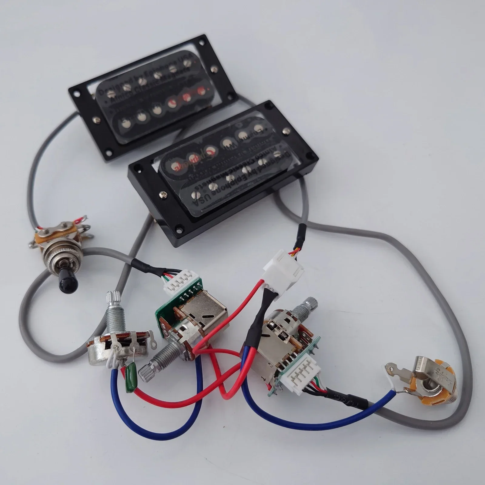 

Комплект гитарных звукоснимателей Humbucker 2V1T 4C с проводкой Push-Pull, запасные части для гитары SG