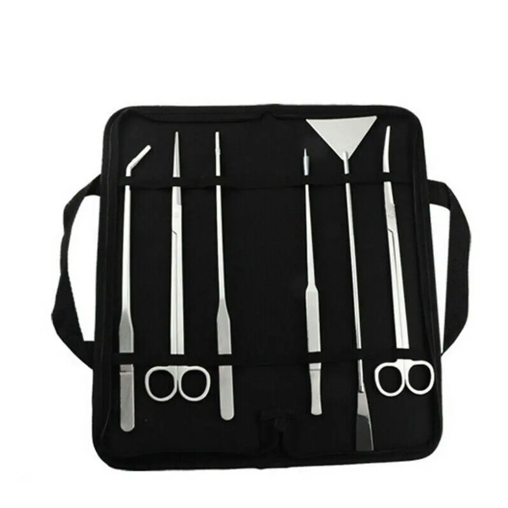 With Storage Bag Aquatic Plant Trim Tool Aquarium Tools Kit Tweezers Scissors Cleaning Tools Plants Wave Scissors