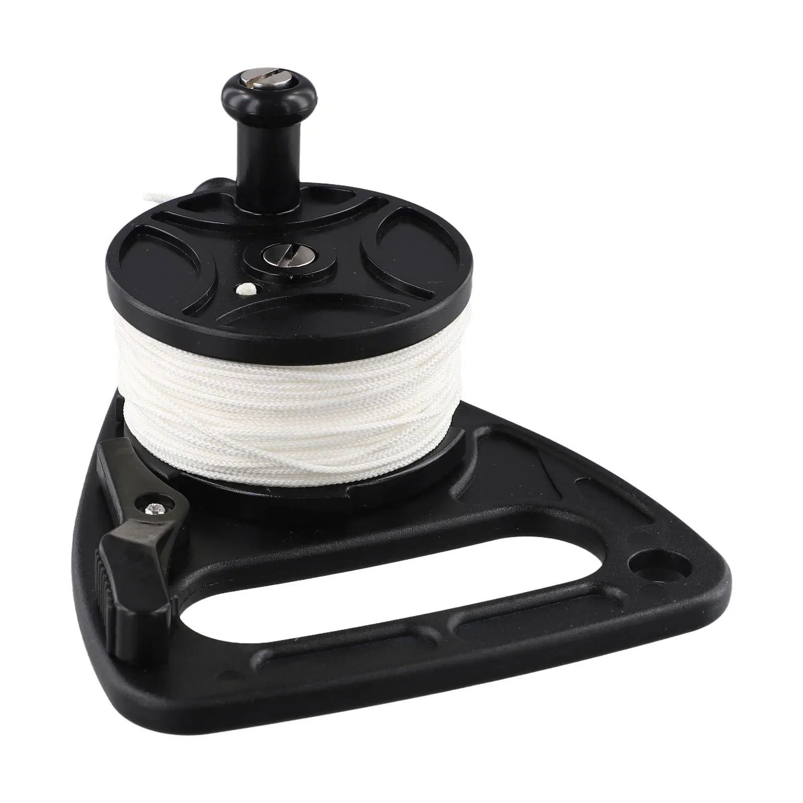 rope-scuba-diving-reel-spool-with-handle-thumb-stopper-clip-hook-for-underwater-for-cave-wreck-diving-and-drift-diving