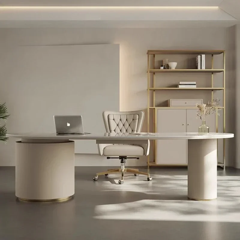 

Gaming Study Office Desks Reception Negotiation Light Luxury Rock Board Desk Gaming Desk Room Desks Computer Table Furniture