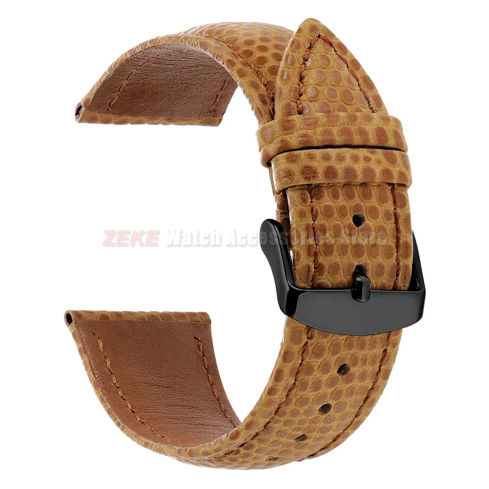 Echtleder-Uhrenarmband mit Eidechsenmuster, Wasserdicht, Schnellverschluss, Lederband 16/18mm 20mm 22mm Universeller Ersatz-Armbandriemen – Detail 12