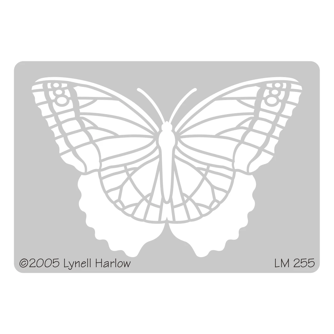 Embossing Dreamweaver Stencils LM 255 Scalloped wing butterfly