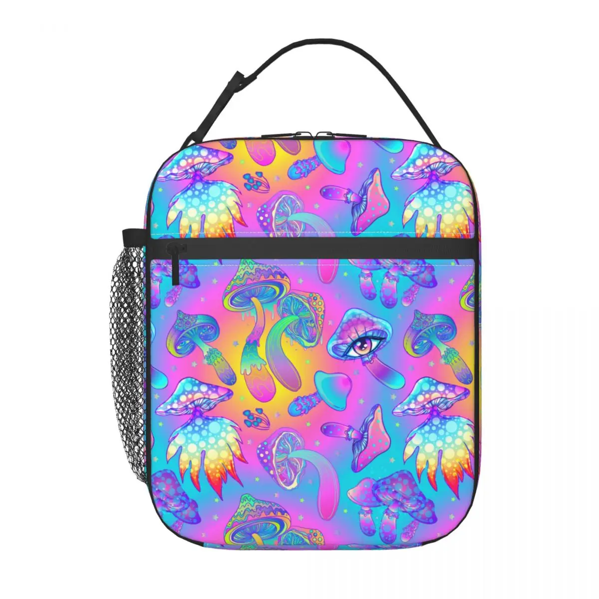 Trippy Jellyfish-Sac à lunch isotherme thermique pour pique-nique, boîte à bento portable, glacière pour hommes et femmes