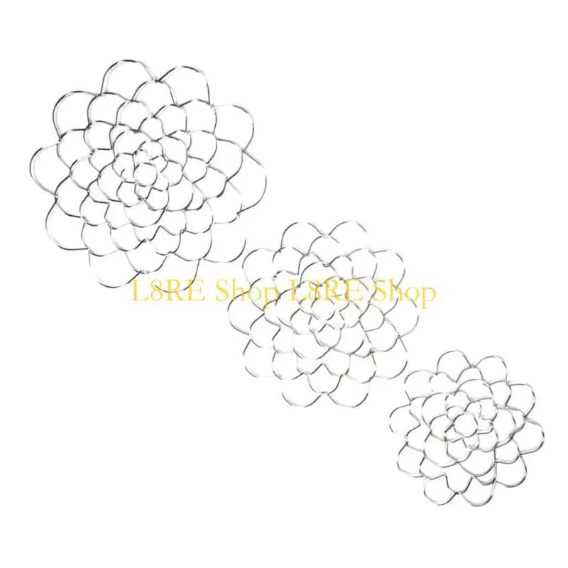 L8RE 3 قطع مريحة حامل زهرة المعادن تنبع أداة ترتيب الزهور للمزهريات