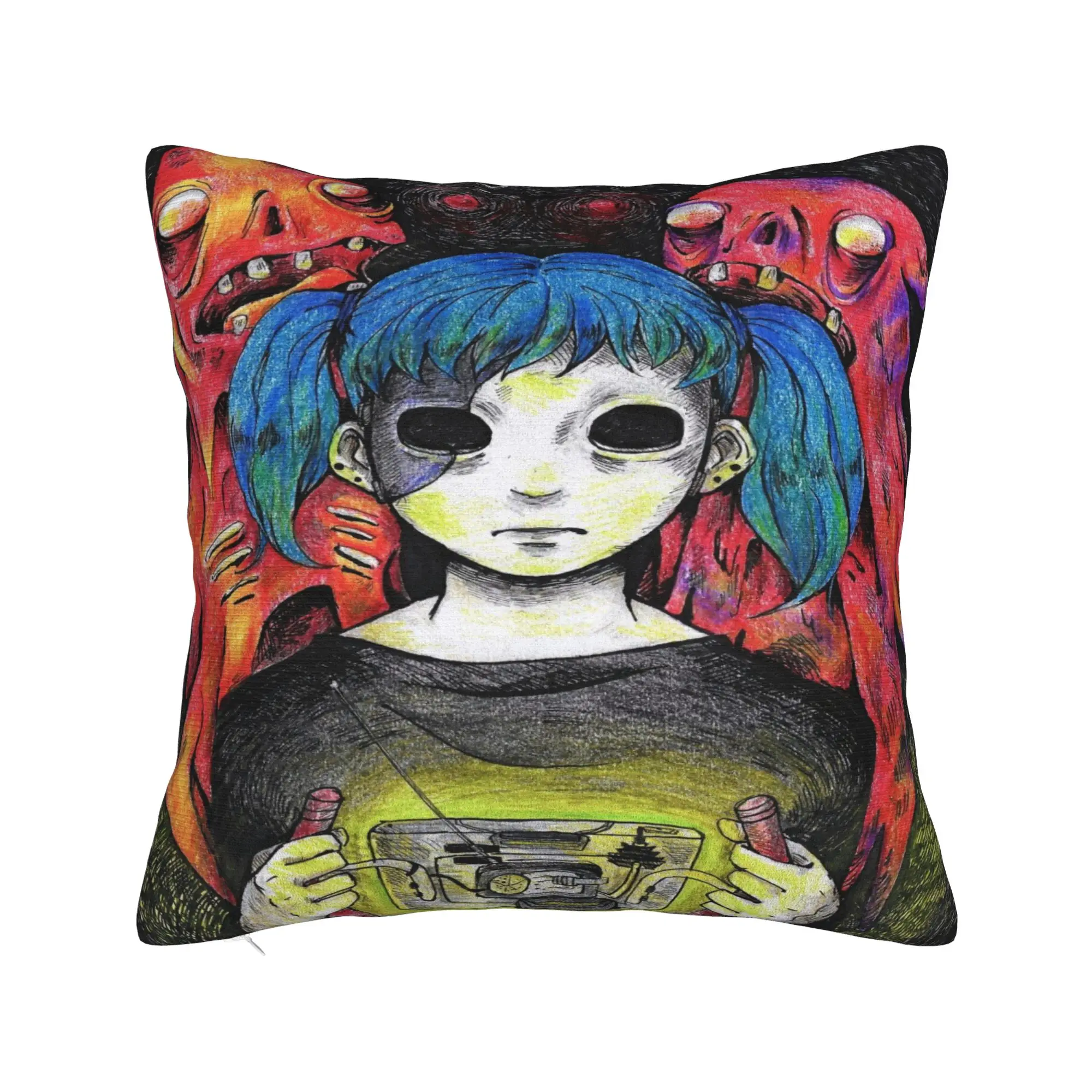 Sally Face Sal Fisher Pillow Case  Soft Pillow Cover For Sofa Car Home Decor Cute Funny Cushion Cover
