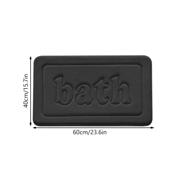 Non-slip Bath Mat Bath Mat Plush Bathroom Carpet Coral Fleece Bath Mat Gentle Underfoot Feel Strong Traction Backing