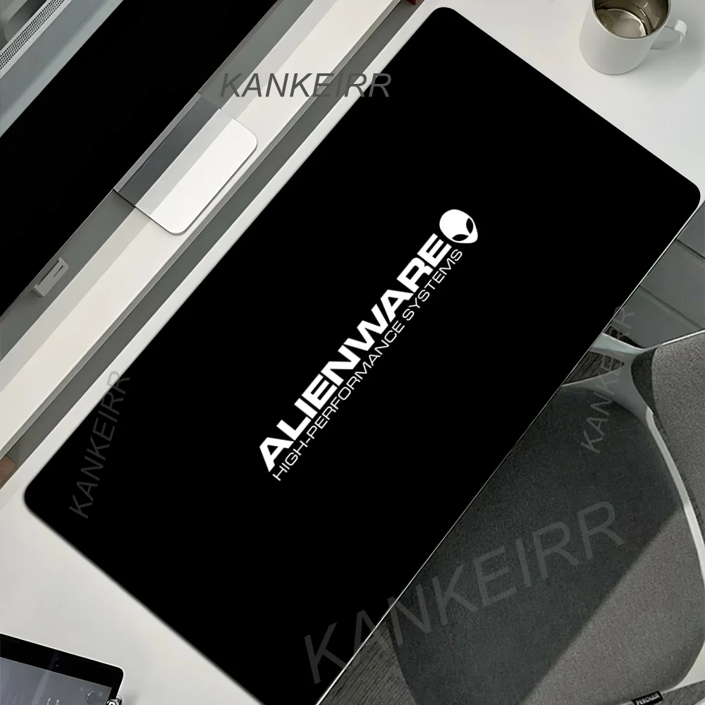

Gamer Desk Mats Alienware PC Gaming Mouse Pad Keyboard Pads Large Computer Accessories Lockrand Mousepad for Carpet 90x40cm