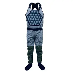 Chest High Waders Stout Fly Fishing Waterproof Breathable Stockingfoot 4-Ply Durable Wading Clothing for Men&Women Duck Hunting