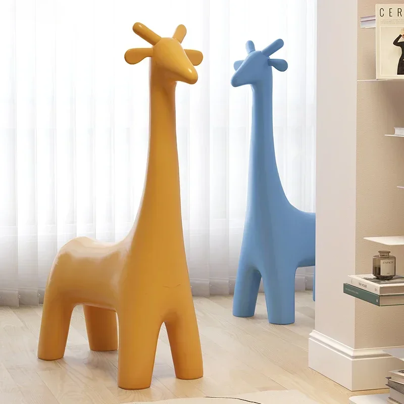 Children's animal seat creative baby giraffe chair home living room Internet celebrity cartoon shoe changing stool