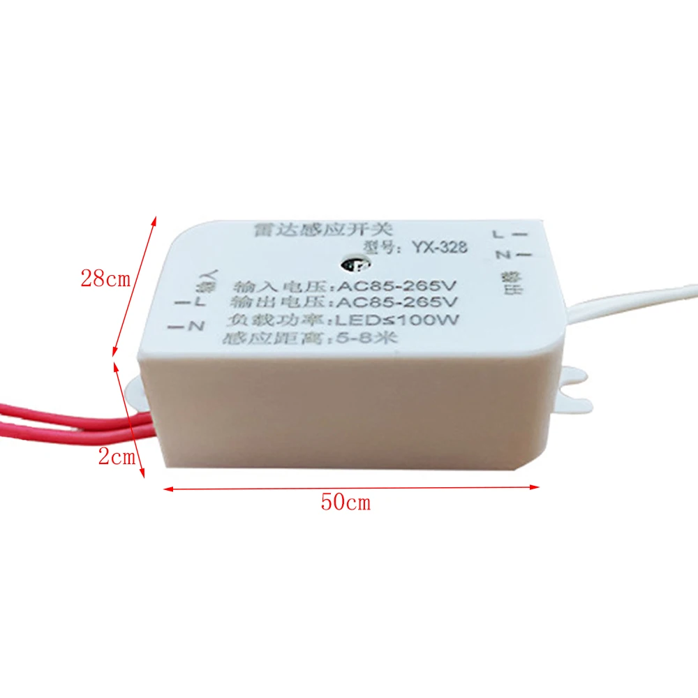 Sensor infrarrojo automático para lámpara LED, módulo de Control de luz de movimiento de cuerpo de Radar PIR inteligente, 50Hz, AC85-265V