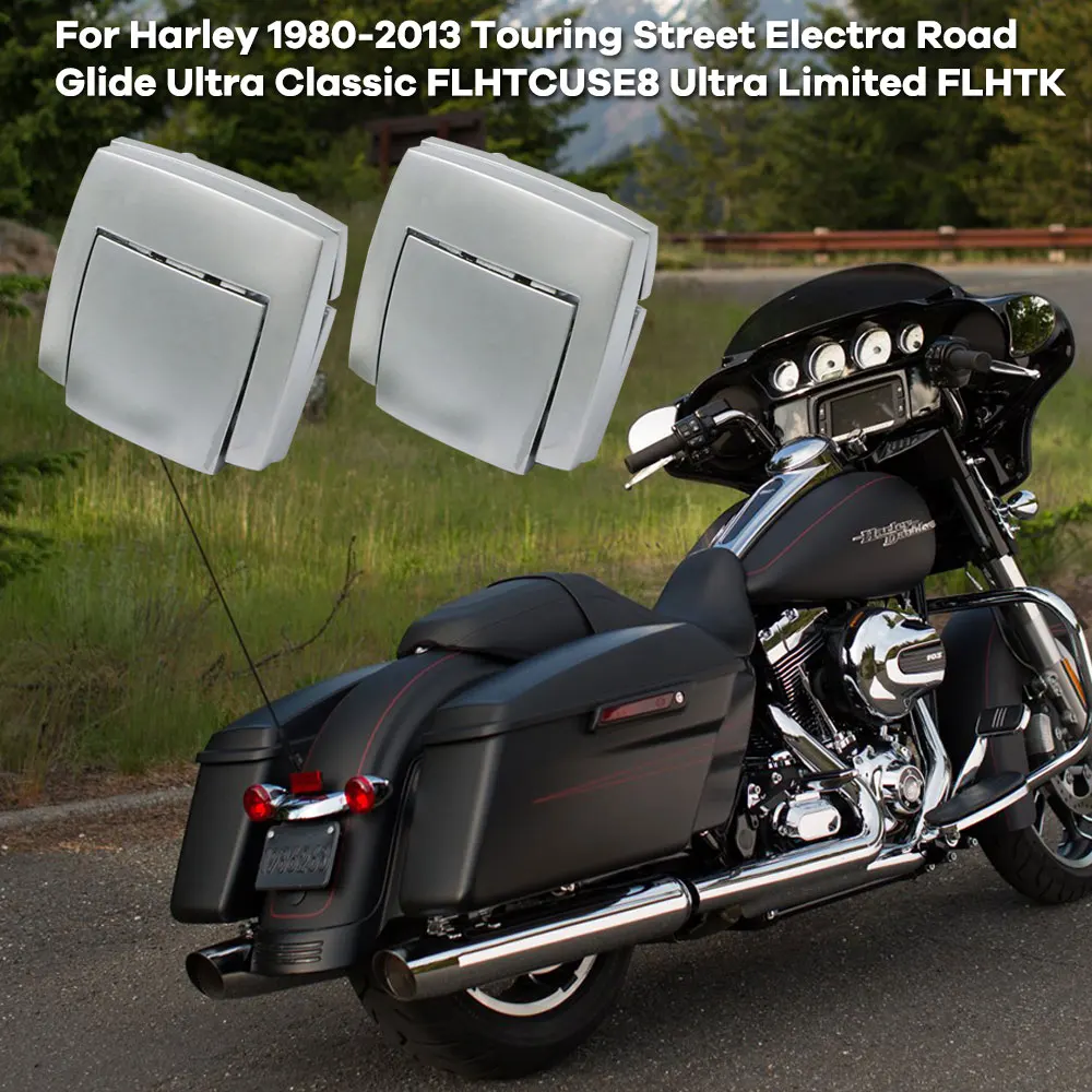 

Chrome Motorcycle Tour Pack Latches Fits for Harley Touring Road King Electra Glide Road Glide 1980-2013 2009 2010 2011 2012