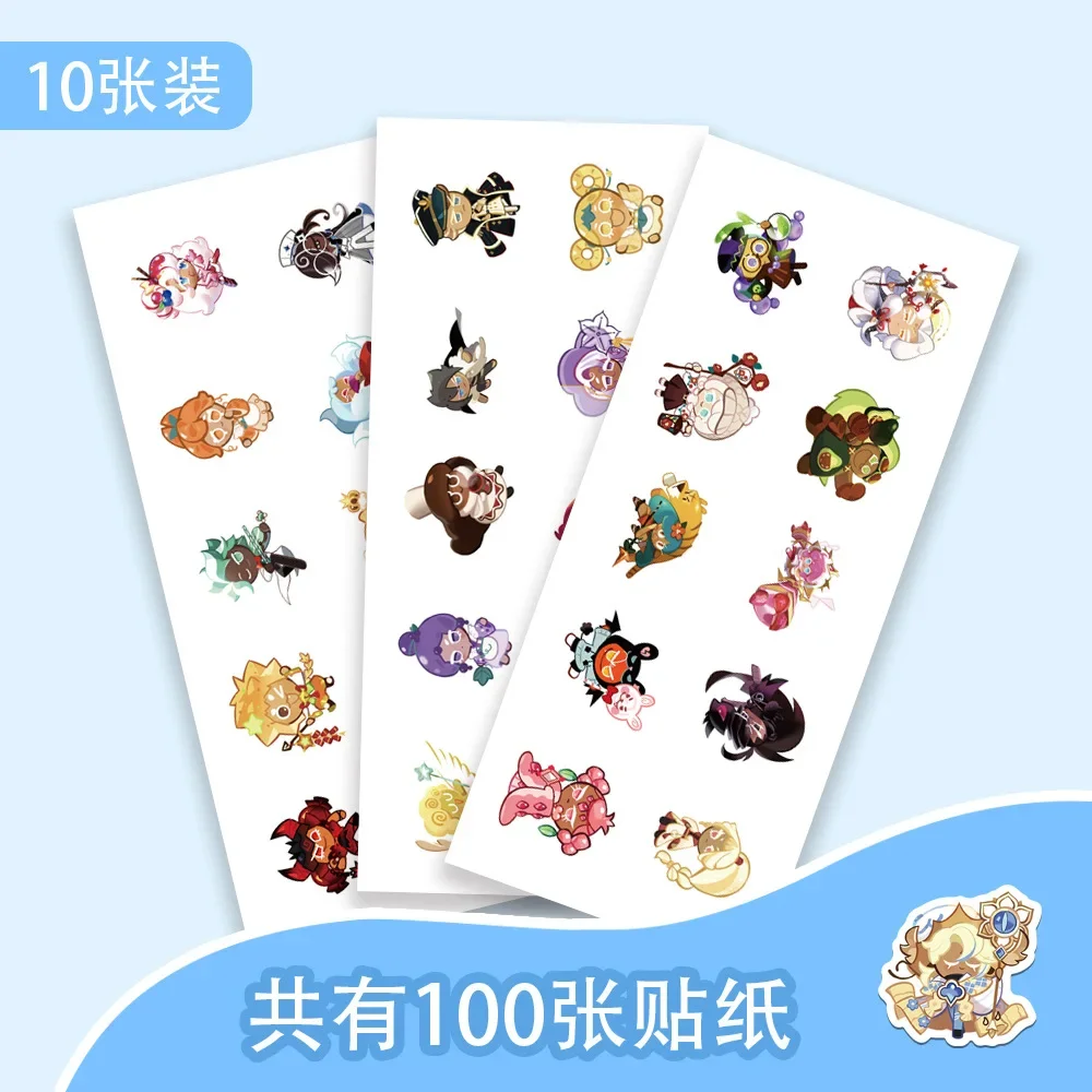 100PCS Cookie Run Kingdom Cartoon Sticker DIY Snowboard Laptop Luggage Cartoon Graffiti Decals Sticker For Kid