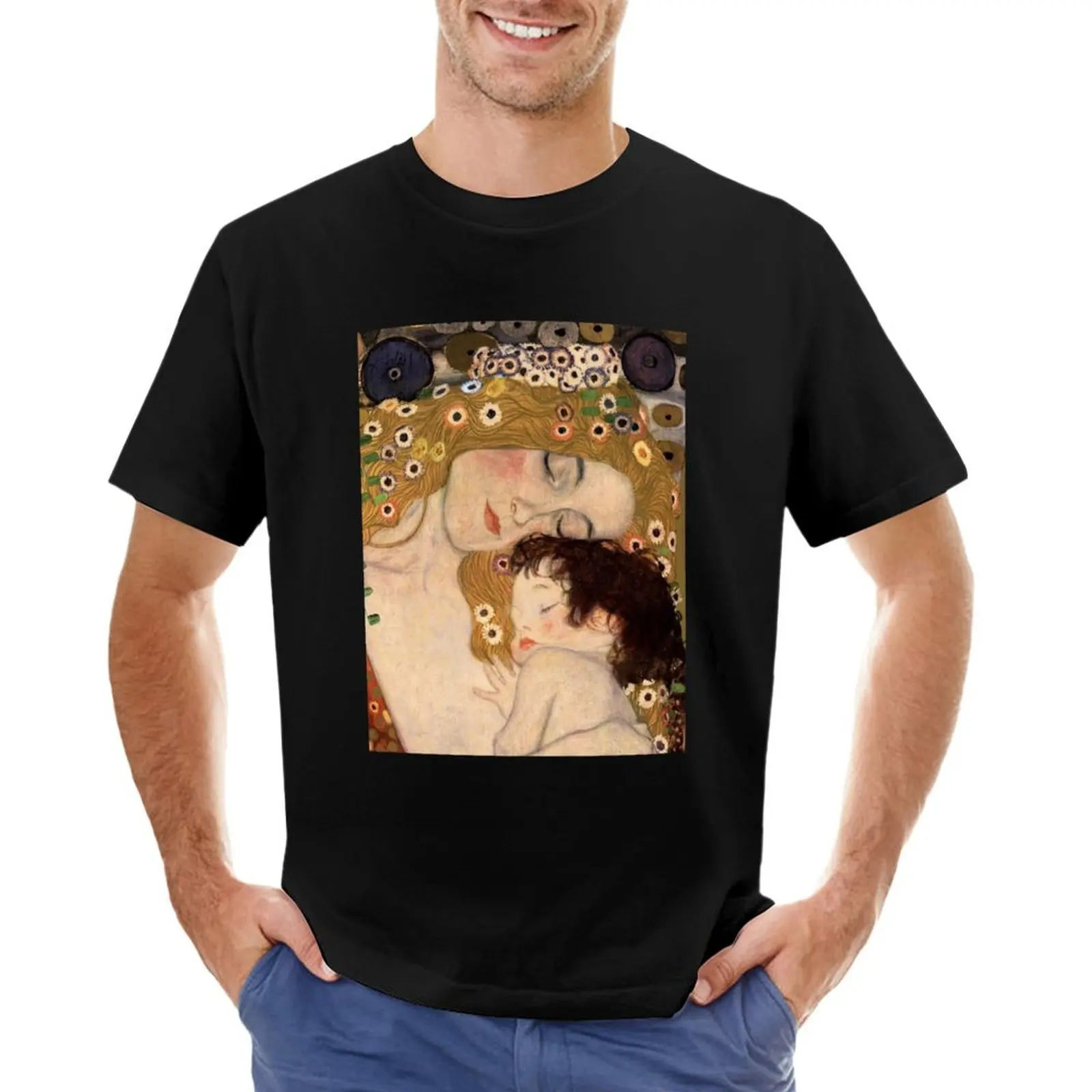 

Gustav Klimt, The Three Ages of Woman, 1905 T-Shirt summer top boys animal print quick-drying heavy weight t shirts for men