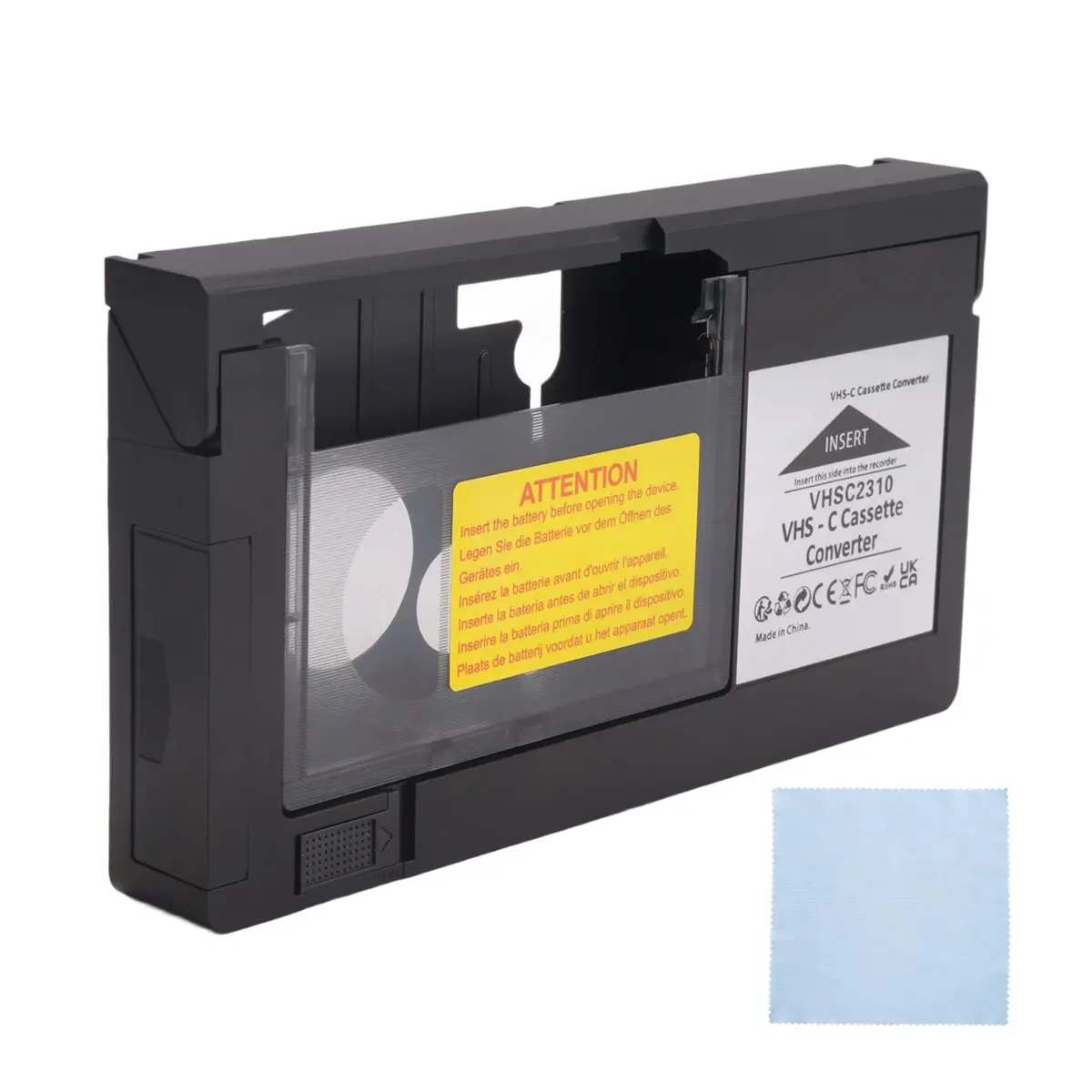 

[On Sale]VHS-C Cassette Converter for JVC for RCA for Panasonic VHS to VHSC SVHS-C Cassette Adapter Not for 8mm/MiniDV/Hi8