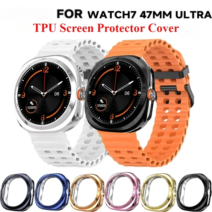 TPU Case for Samsung Galaxy Watch7 Ultra 47mm Soft Waterproof Shell Screen Protector Cover for GALAXY WATCH 7 6 5 40mm 44mm